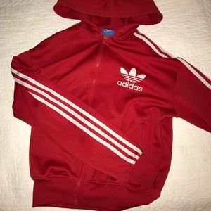 Adidas Red Hoodie zip up